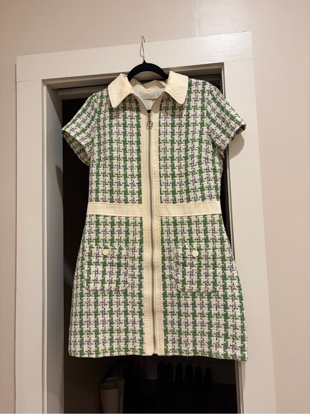 Mango Zipper Tweed Dress - Picture 4 of 4
